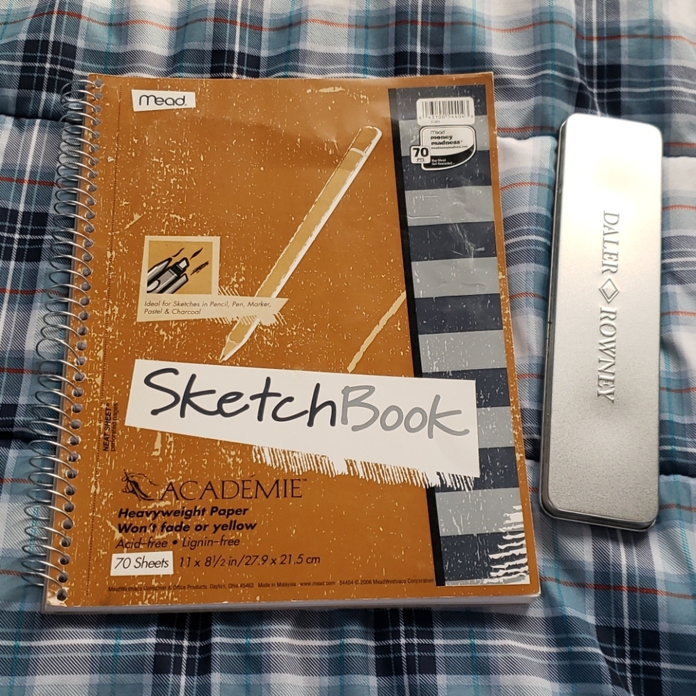 Graphite pencils drawing set NWOT sketchpad lot